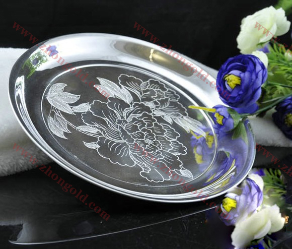 家用金银制品 纯金银餐盘